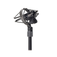 MICROPHONE SHOCK MOUNT WITH SPRING CLIP FITS MOST TAPERED AND CYLINDRICAL MICROPHONES